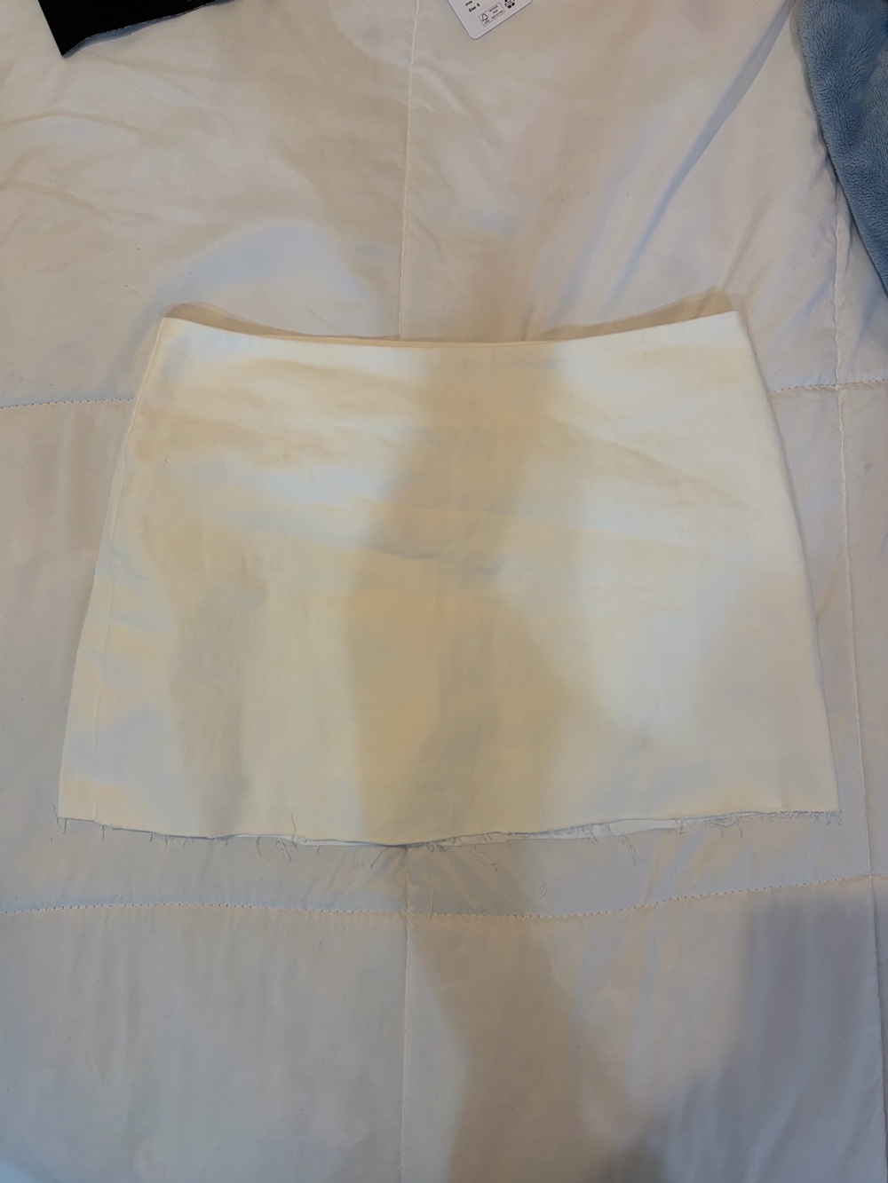 White Denim Mini Skirt